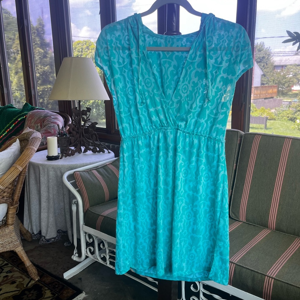 Marika Blue Flutter Sleeve Sundress